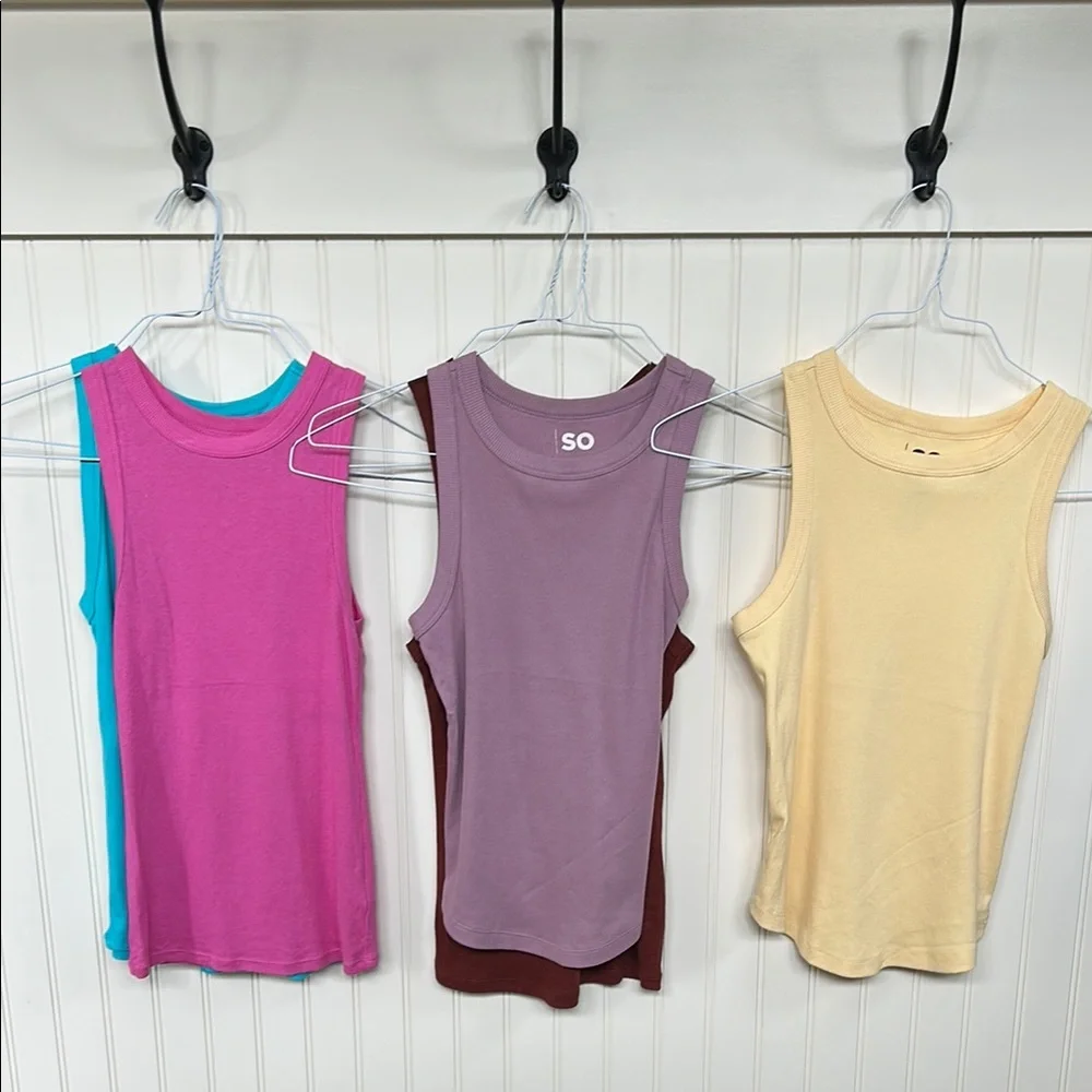 Bundle 5 tank tops small and x-small Sleeveless Casual SO and A New Day - Picture 2 of 13